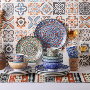 Mexican style dinnerware outlet sets